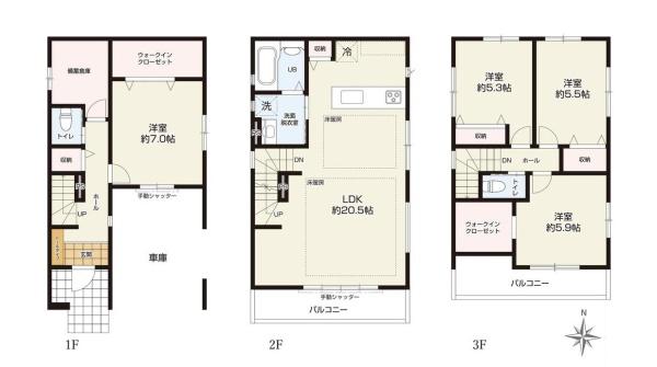川崎市高津区新作4丁目の新築一戸建
