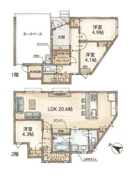 横浜市西区境之谷の新築一戸建