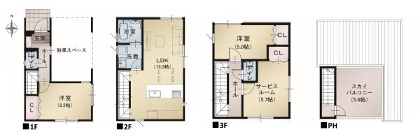 横浜市港北区綱島西４丁目の新築一戸建
