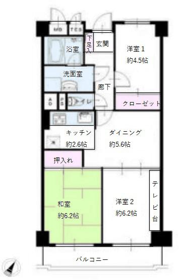 鶴見ビューハイツ【鶴見市場駅歩８分・和室あり・リフォーム】