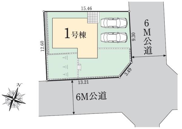 【1号棟】栄区新築戸建南東角地2台駐車可敷地50坪