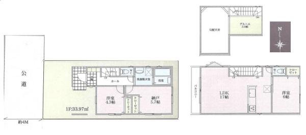 川崎区新築戸建　グルニエ　リビング階段　都市ガス