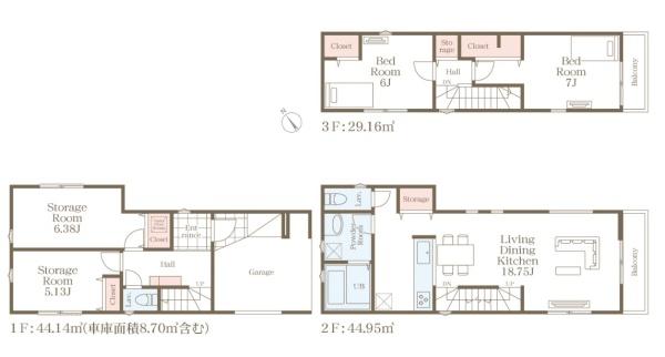 【1号棟】保土ヶ谷区新築戸建CL平坦地