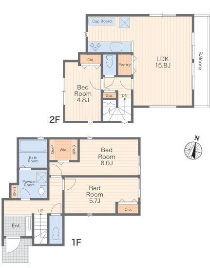 【2号棟】港南区新築戸建対面キッチンWIC