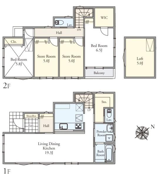 【3号棟】港南台新築戸建　LDK19帖　ロフト　WIC