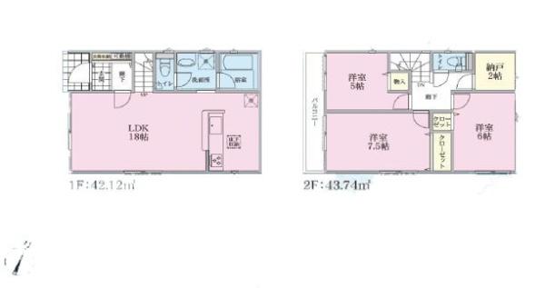 【5号棟】保土ケ谷区新築戸建リビング階段LDK18帖