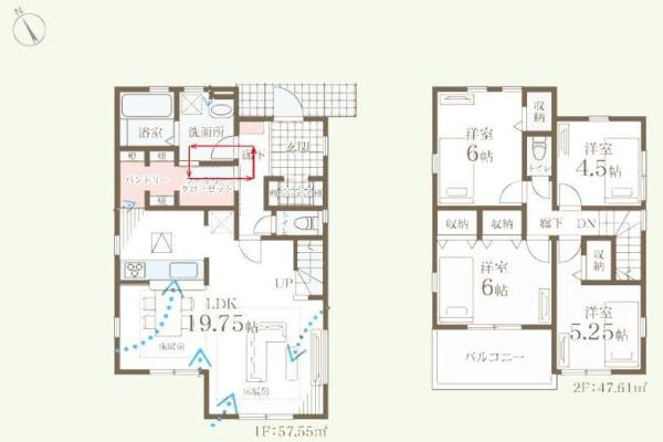 【1号棟】都筑区新築戸建2台駐車可SICパントリー