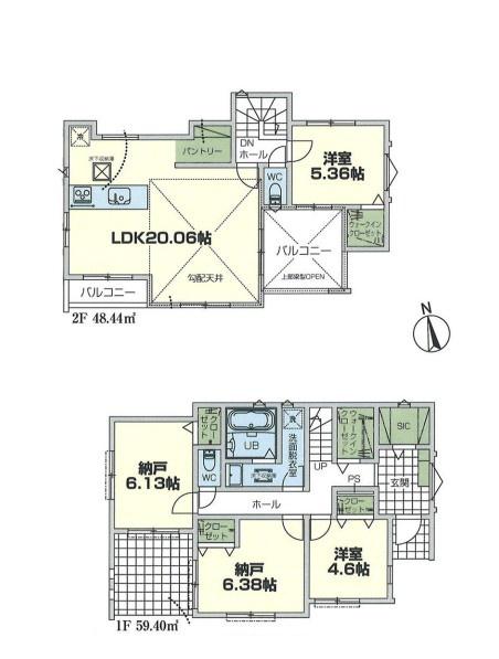 【2号棟】戸塚区新築戸建　LDK20帖　2台駐車可　WIC