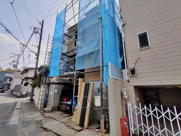 南区新築戸建坂無しビルトイン車庫カップボード