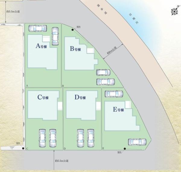 【C号棟】大和市新築戸建2台駐車可庭付