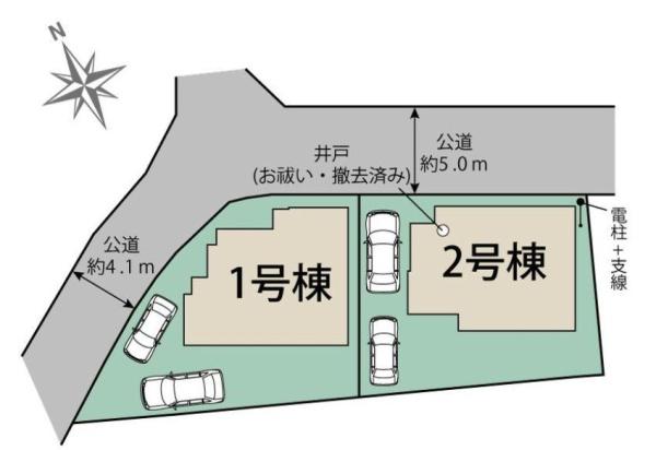 【2号棟】大和市新築戸建2台駐車可和室吹抜け