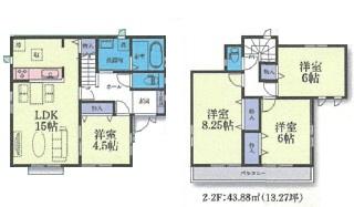 【2号棟】大和市新築戸建2台駐車可対面キッチン