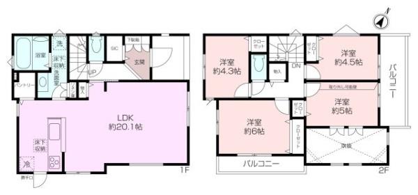 【2号棟】横須賀市新築戸建カースペ3台SIC