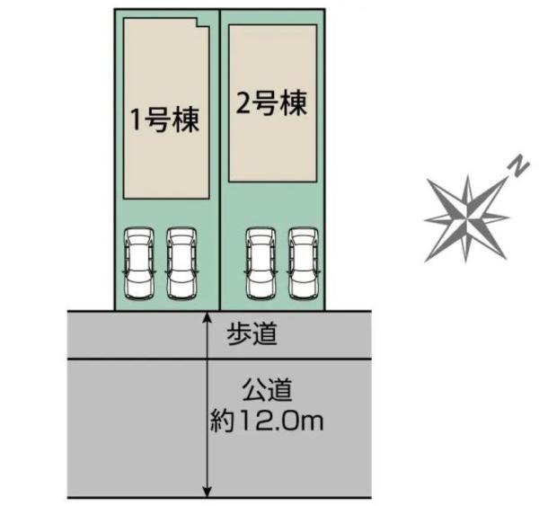 【1号棟】藤沢市新築戸建南道路カースペ2台吹抜