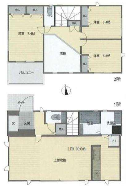 町田市新築戸建庭付LDK20帖吹抜けウッドデッキ