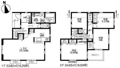 【1号棟】藤沢市新築戸建LDK20帖2台駐車可