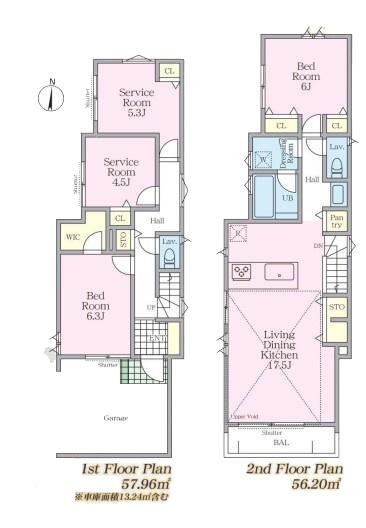 【5号棟】栄区新築戸建　リビング階段　南BL