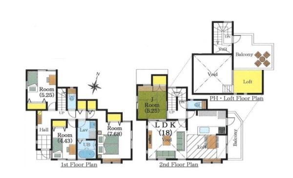 金沢区新築戸建　LDK18帖　和室　ロフト　屋上