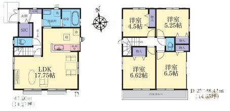 【D号棟】町田市新築戸建小学校徒9分南面バルコニー