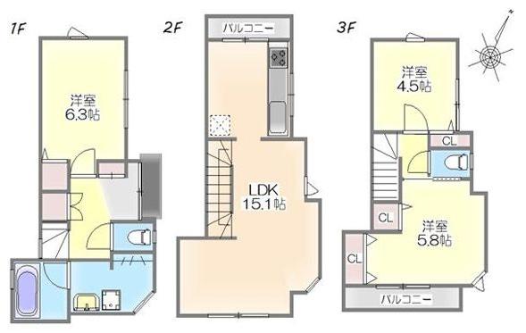 逗子市新築戸建南東角地リビング階段駅歩2分