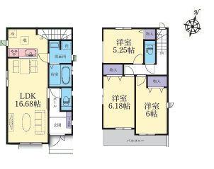 【3号棟】大和市新築戸建小学校徒7分都市ガス