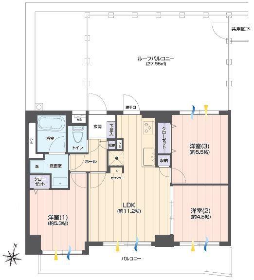 リブゼ横浜ビューステージ【最上階】【角部屋】