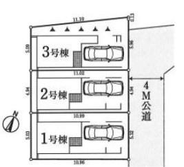 【2号棟】港北区新築戸建　ビルトイン車庫　納戸