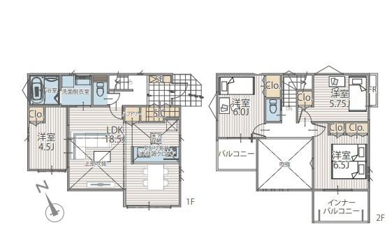 【1号棟】藤沢市新築戸建　LDK18帖　吹抜　SIC