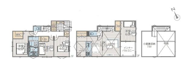 【3号棟】藤沢市新築戸建　LDK18帖　吹抜け　WIC