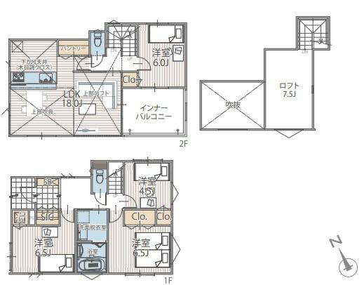 【4号棟】藤沢市新築戸建　LDK18帖　吹抜け　SIC
