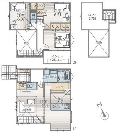 【7号棟】藤沢市新築戸建　LDK21帖　パントリー　SIC