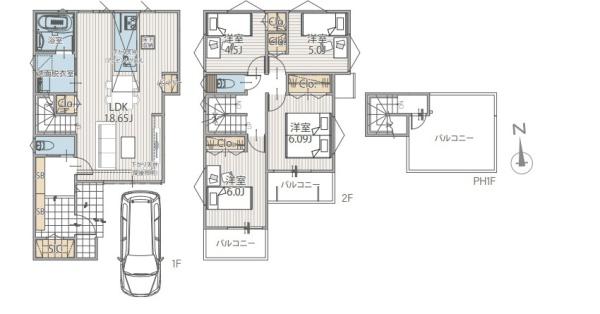 【1号棟】保土ケ谷区新築戸建　LDK18帖　ルーバル