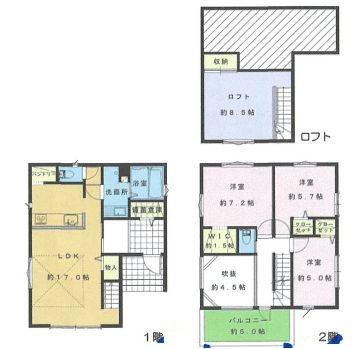 【C号棟】藤沢市新築戸建2台駐車可WICSIC