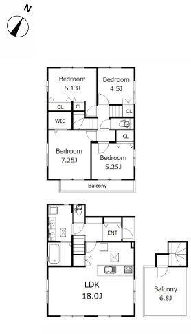 【2号棟】綾瀬市新築戸建WIC屋上