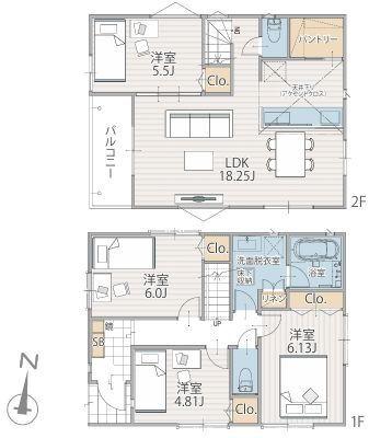 【3号棟】旭区新築戸建3台駐車可パントリー
