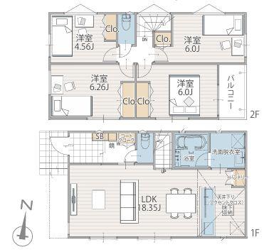 【6号棟】旭区新築戸建3台駐車可パントリー
