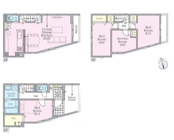 【1号棟】南区新築戸建2路線3駅利用可ビルトイン車庫