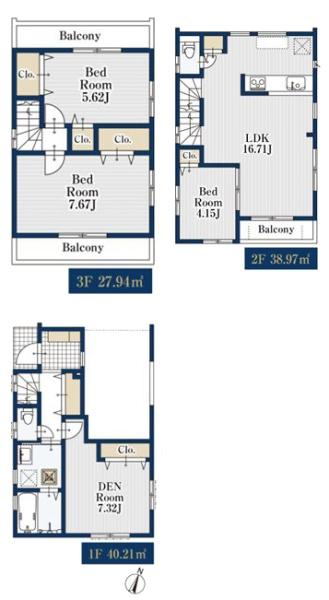 【6号棟】大田区新築戸建業スー歩4分都市ガス
