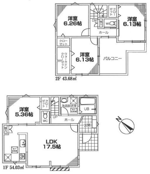 【3号棟】藤沢市新築戸建　2台駐車可　WIC　吹抜け