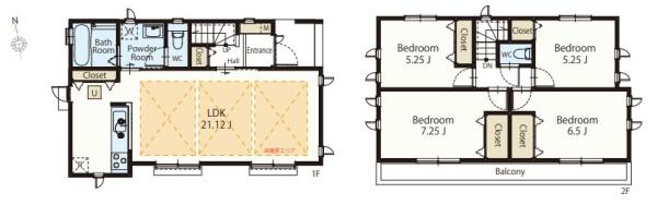 【1号棟】都筑区新築戸建　LDK21帖　角地　2台駐車可