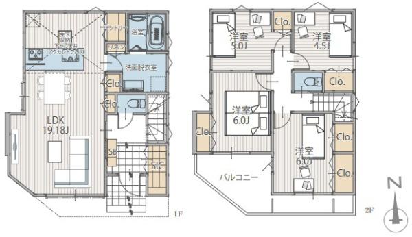 【1号棟】旭区新築戸建　LDK19帖　パントリー　SIC