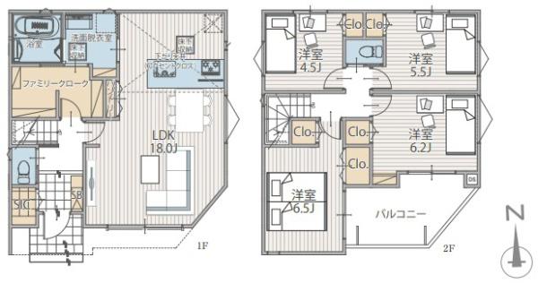 【2号棟】旭区新築戸建　LDK18帖　ファミクロ　SIC