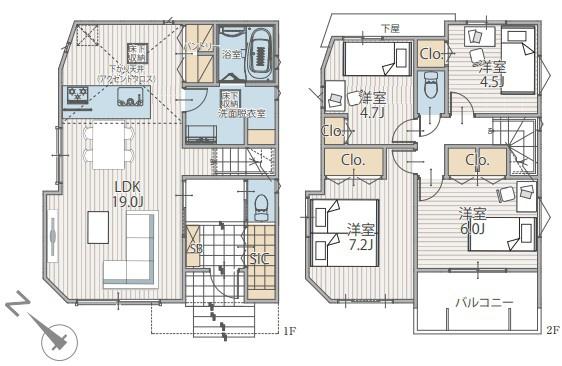 【3号棟】旭区新築戸建　LDK19帖　パントリー　SIC