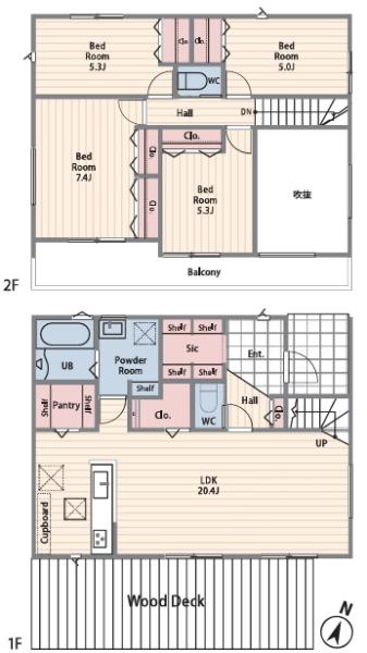【1号棟】横須賀市新築戸建パントリー角地