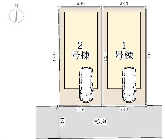 【2号棟】都筑区新築戸建ビルトイン車庫納戸