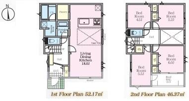 【1号棟】栄区新築戸建　LDK18帖　SIC　南面バルコニー