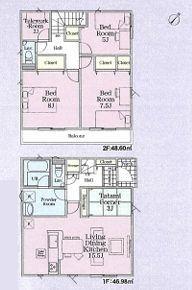 【2号棟】相模原市新築戸建角地小学校徒5分
