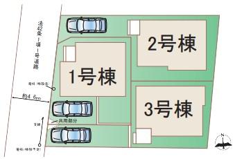 【2号棟】藤沢市新築戸建　LDK18帖　南面バルコニー