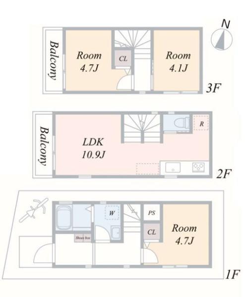 【B号棟】港南区新築戸建リビング階段