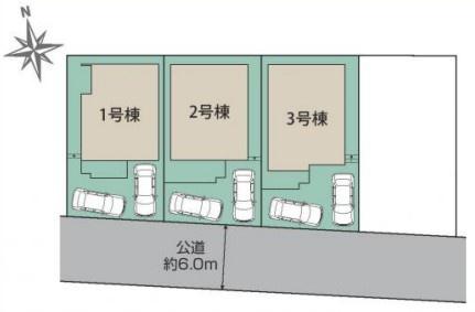 【2号棟】大和市新築戸建　床暖房　2台駐車可　南道路